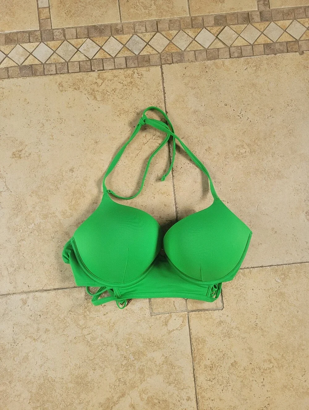Victoria's Secret Swim Bright Green Padded Bikini Top